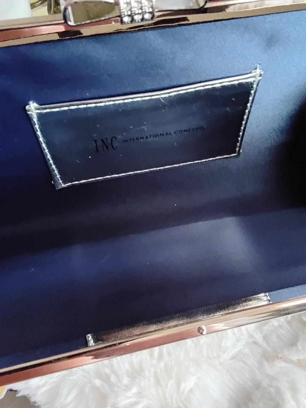 INC International Concepts blue glitter